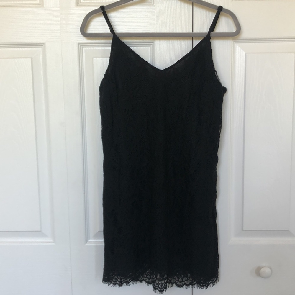 Black Lace Slip Dress